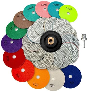 2 Axpower 4 Inch Diamond Polishing Pads Backer Pad Wet Dry Polish Pad Kit for Drill Grinder Polisher 2 Axpower 4 Inch Diamond Polishing Pads Backer Pad Wet Dry Polish Pad Kit for Drill Grinder Polisher