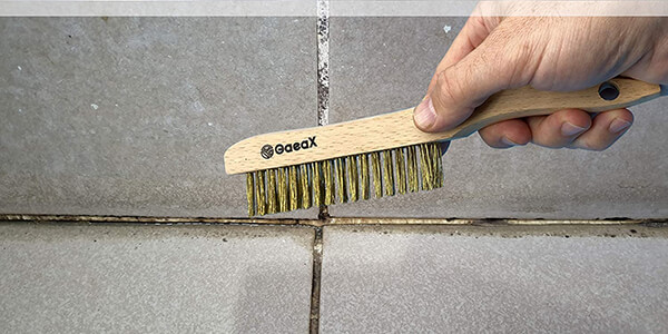 Brush out the Remainders on stone fireplace Brush out the Remainders