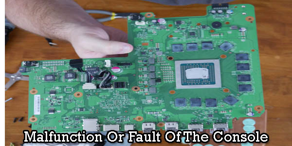 Malfunction or fault of the console Malfunction or fault of the console