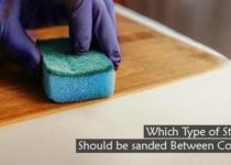 Sand between coats of stain