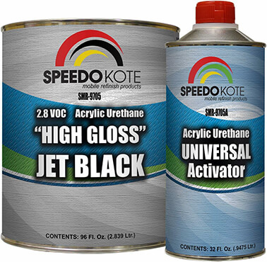 Speedokote High Gloss Jet Black 2K Acrylic Urethane