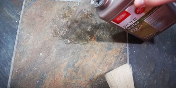 apply the first coat of enhancing slate sealer apply the first coat of enhancing slate sealer
