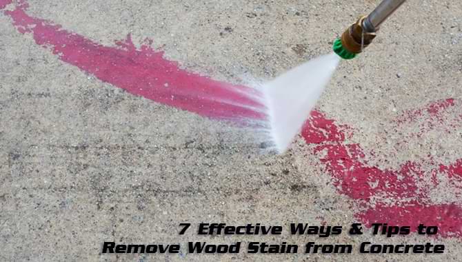Remove Wood Stain From Concrete In 7, How To Get Wood Stain Out Of Concrete Patio Slabs