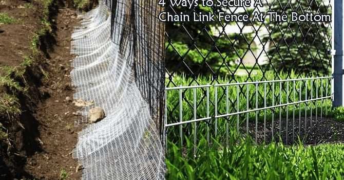 secure chain link fence bottom